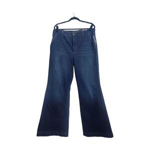 NWT - Gloria Vanderbilt Amanda Trouser Flared 16 Average Blue Denim
